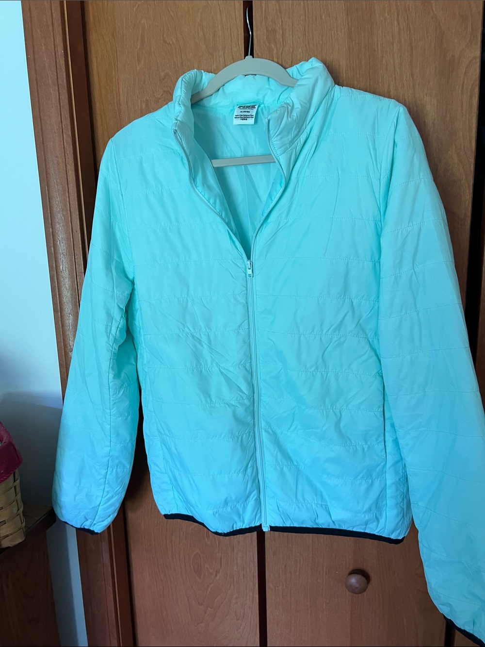PINK Light Aqua Packable Puffer Jacket - Women